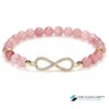 TCC™ Natural Rose Quartz Charm Bracelet